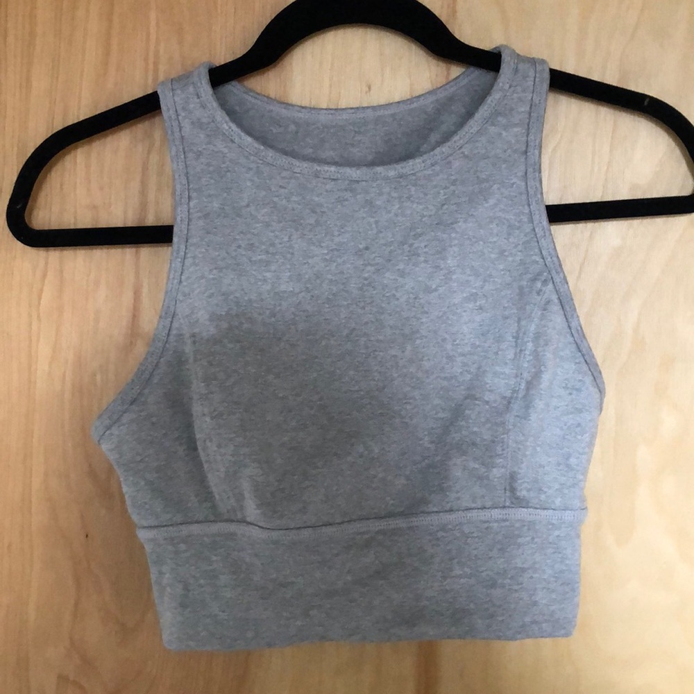 joy lab grey workout top bra keyhole back size S *FREE SHIPPING*